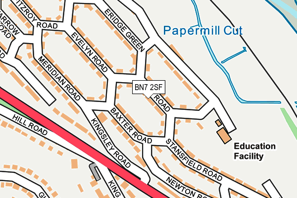 BN7 2SF map - OS OpenMap – Local (Ordnance Survey)