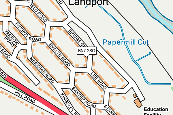 BN7 2SG map - OS OpenMap – Local (Ordnance Survey)