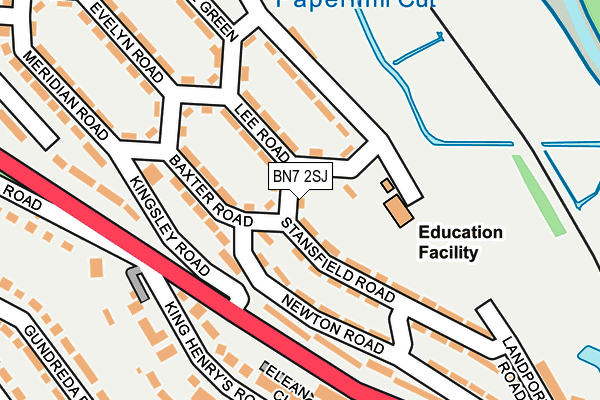 BN7 2SJ map - OS OpenMap – Local (Ordnance Survey)