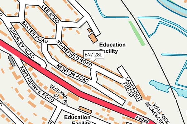 BN7 2SL map - OS OpenMap – Local (Ordnance Survey)