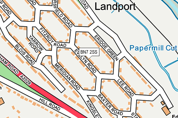 BN7 2SS map - OS OpenMap – Local (Ordnance Survey)