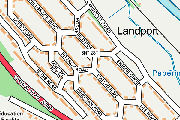 BN7 2ST map - OS OpenMap – Local (Ordnance Survey)