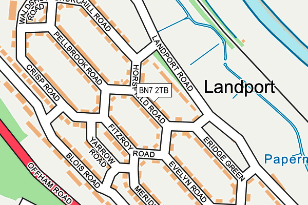 BN7 2TB map - OS OpenMap – Local (Ordnance Survey)
