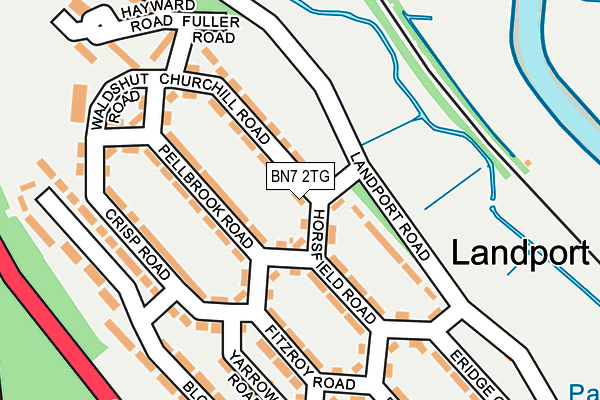BN7 2TG map - OS OpenMap – Local (Ordnance Survey)