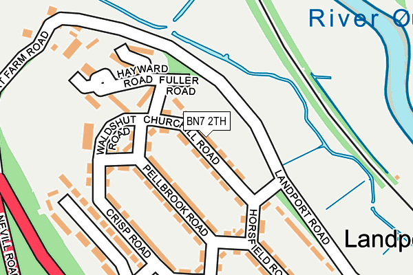 BN7 2TH map - OS OpenMap – Local (Ordnance Survey)