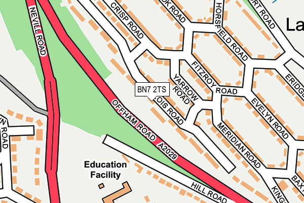 BN7 2TS map - OS OpenMap – Local (Ordnance Survey)