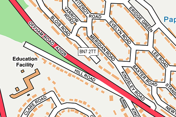 BN7 2TT map - OS OpenMap – Local (Ordnance Survey)