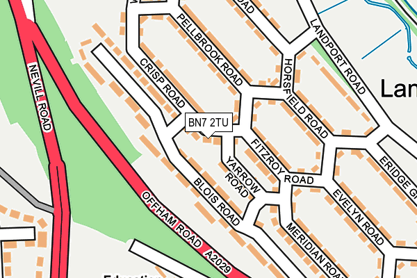 BN7 2TU map - OS OpenMap – Local (Ordnance Survey)