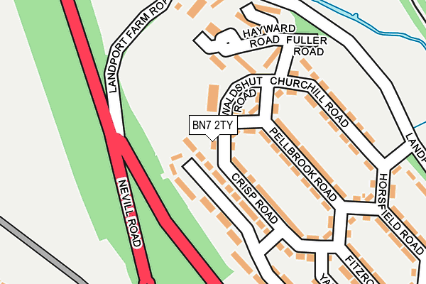 BN7 2TY map - OS OpenMap – Local (Ordnance Survey)