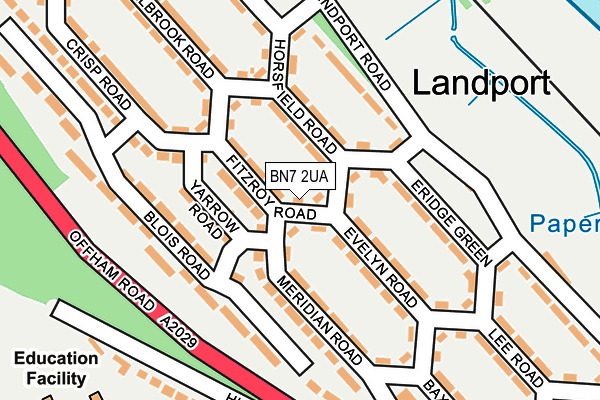BN7 2UA map - OS OpenMap – Local (Ordnance Survey)