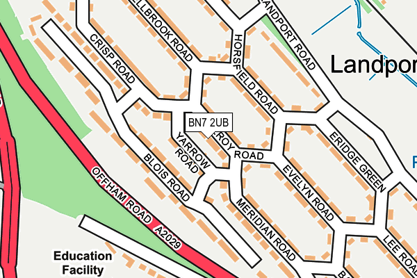 BN7 2UB map - OS OpenMap – Local (Ordnance Survey)
