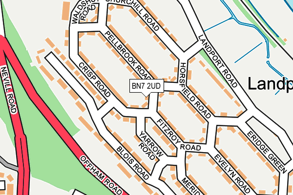 BN7 2UD map - OS OpenMap – Local (Ordnance Survey)