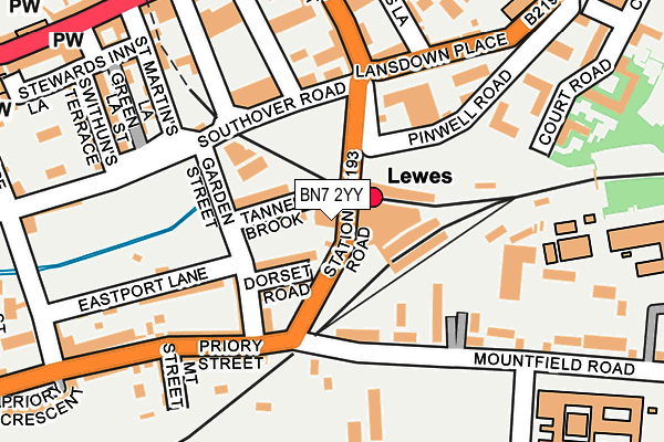 Map of HAIR MECHANICS (LEWES) LTD at local scale