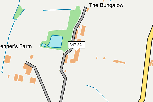 BN7 3AL map - OS OpenMap – Local (Ordnance Survey)