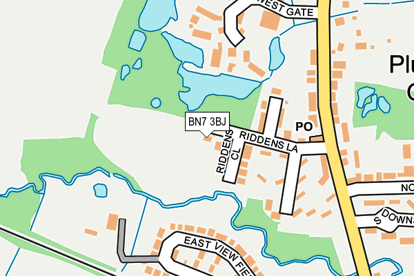 BN7 3BJ map - OS OpenMap – Local (Ordnance Survey)