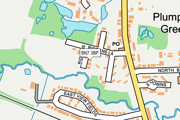 BN7 3BP map - OS OpenMap – Local (Ordnance Survey)