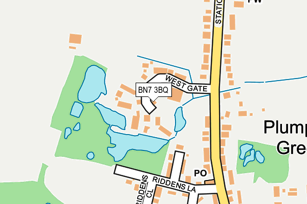 BN7 3BQ map - OS OpenMap – Local (Ordnance Survey)
