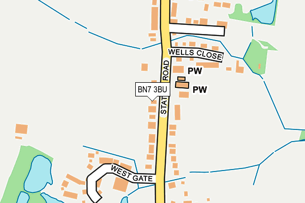 BN7 3BU map - OS OpenMap – Local (Ordnance Survey)