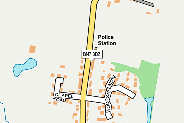 BN7 3BZ map - OS OpenMap – Local (Ordnance Survey)