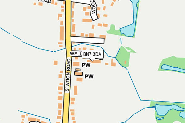 BN7 3DA map - OS OpenMap – Local (Ordnance Survey)