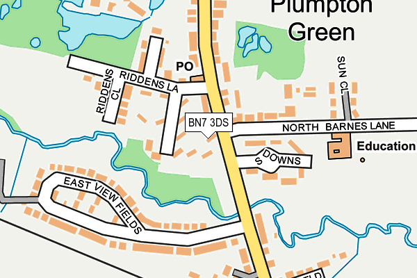 BN7 3DS map - OS OpenMap – Local (Ordnance Survey)