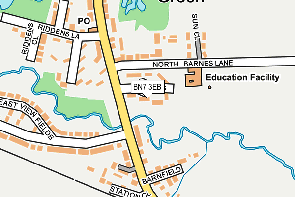 BN7 3EB map - OS OpenMap – Local (Ordnance Survey)