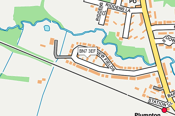 BN7 3EF map - OS OpenMap – Local (Ordnance Survey)