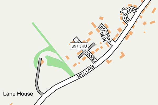 BN7 3HU map - OS OpenMap – Local (Ordnance Survey)