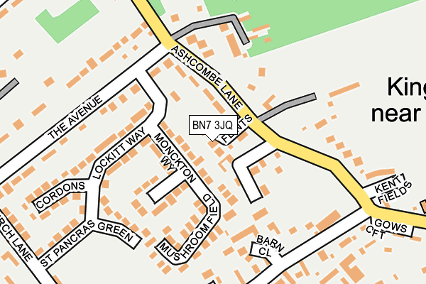 BN7 3JQ map - OS OpenMap – Local (Ordnance Survey)