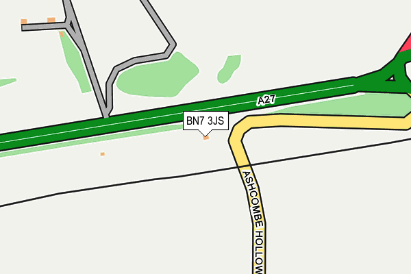 BN7 3JS map - OS OpenMap – Local (Ordnance Survey)