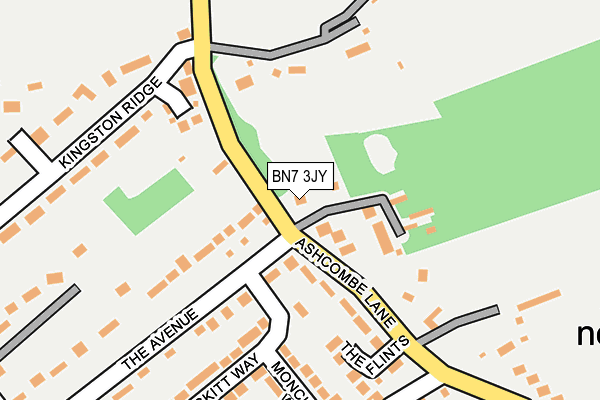 BN7 3JY map - OS OpenMap – Local (Ordnance Survey)