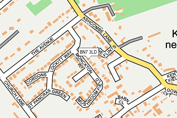 BN7 3LD map - OS OpenMap – Local (Ordnance Survey)