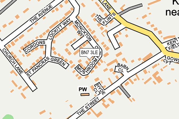 BN7 3LE map - OS OpenMap – Local (Ordnance Survey)