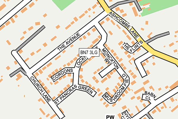 BN7 3LG map - OS OpenMap – Local (Ordnance Survey)