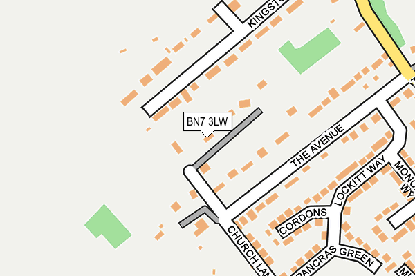 BN7 3LW map - OS OpenMap – Local (Ordnance Survey)