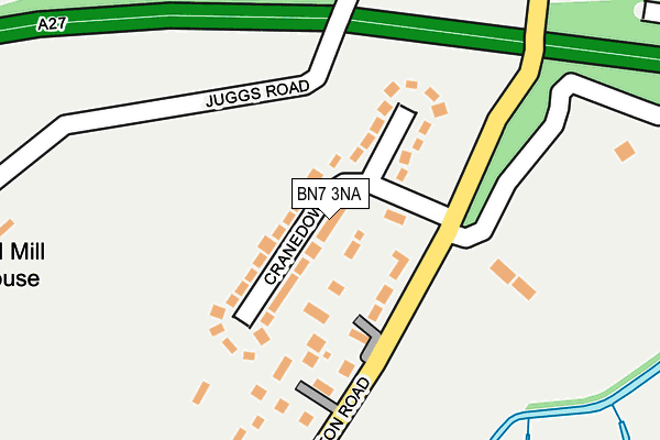 BN7 3NA map - OS OpenMap – Local (Ordnance Survey)