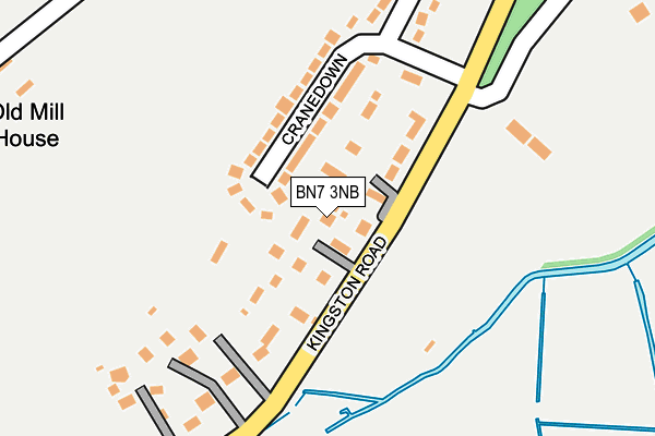 BN7 3NB map - OS OpenMap – Local (Ordnance Survey)
