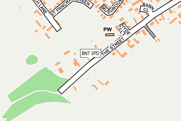 BN7 3PD map - OS OpenMap – Local (Ordnance Survey)