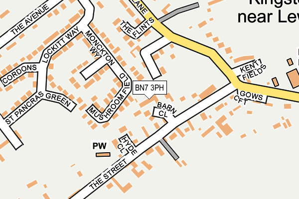 BN7 3PH map - OS OpenMap – Local (Ordnance Survey)