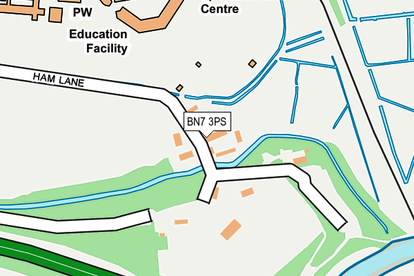 BN7 3PS map - OS OpenMap – Local (Ordnance Survey)