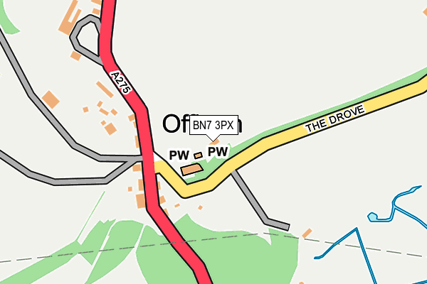 BN7 3PX map - OS OpenMap – Local (Ordnance Survey)