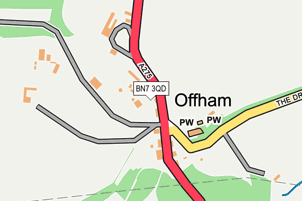 BN7 3QD map - OS OpenMap – Local (Ordnance Survey)