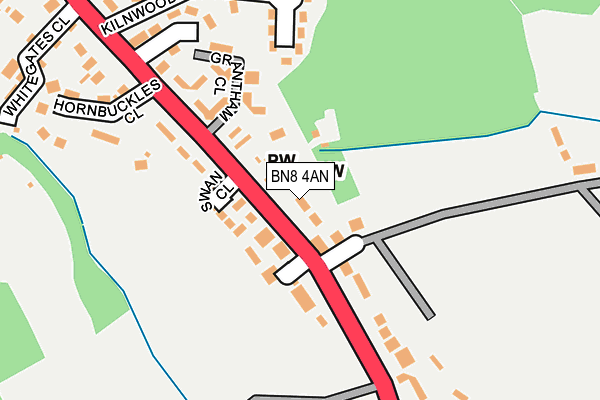 BN8 4AN map - OS OpenMap – Local (Ordnance Survey)