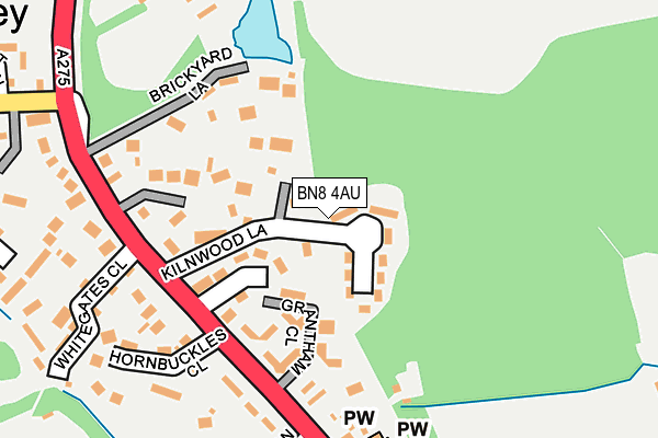 BN8 4AU map - OS OpenMap – Local (Ordnance Survey)