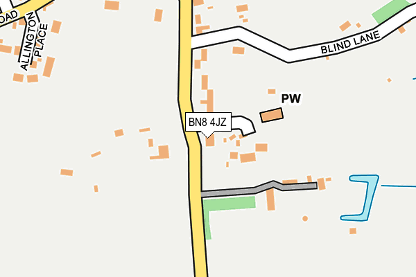 BN8 4JZ map - OS OpenMap – Local (Ordnance Survey)