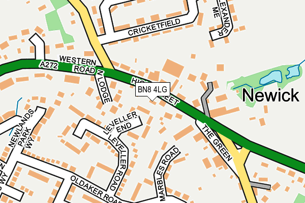 BN8 4LG map - OS OpenMap – Local (Ordnance Survey)