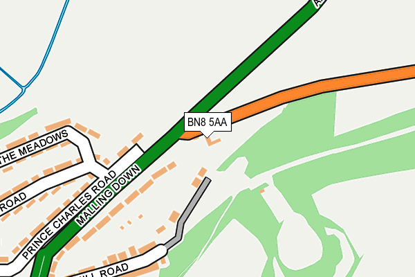 BN8 5AA map - OS OpenMap – Local (Ordnance Survey)