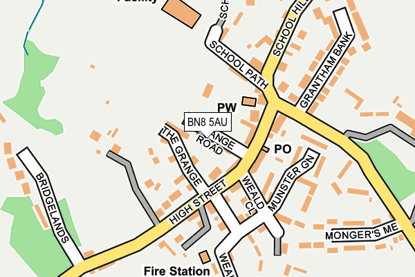 BN8 5AU map - OS OpenMap – Local (Ordnance Survey)