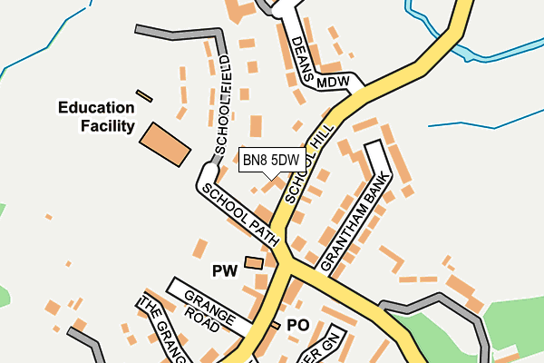 BN8 5DW map - OS OpenMap – Local (Ordnance Survey)