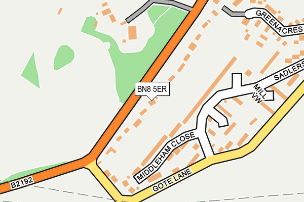 BN8 5ER map - OS OpenMap – Local (Ordnance Survey)